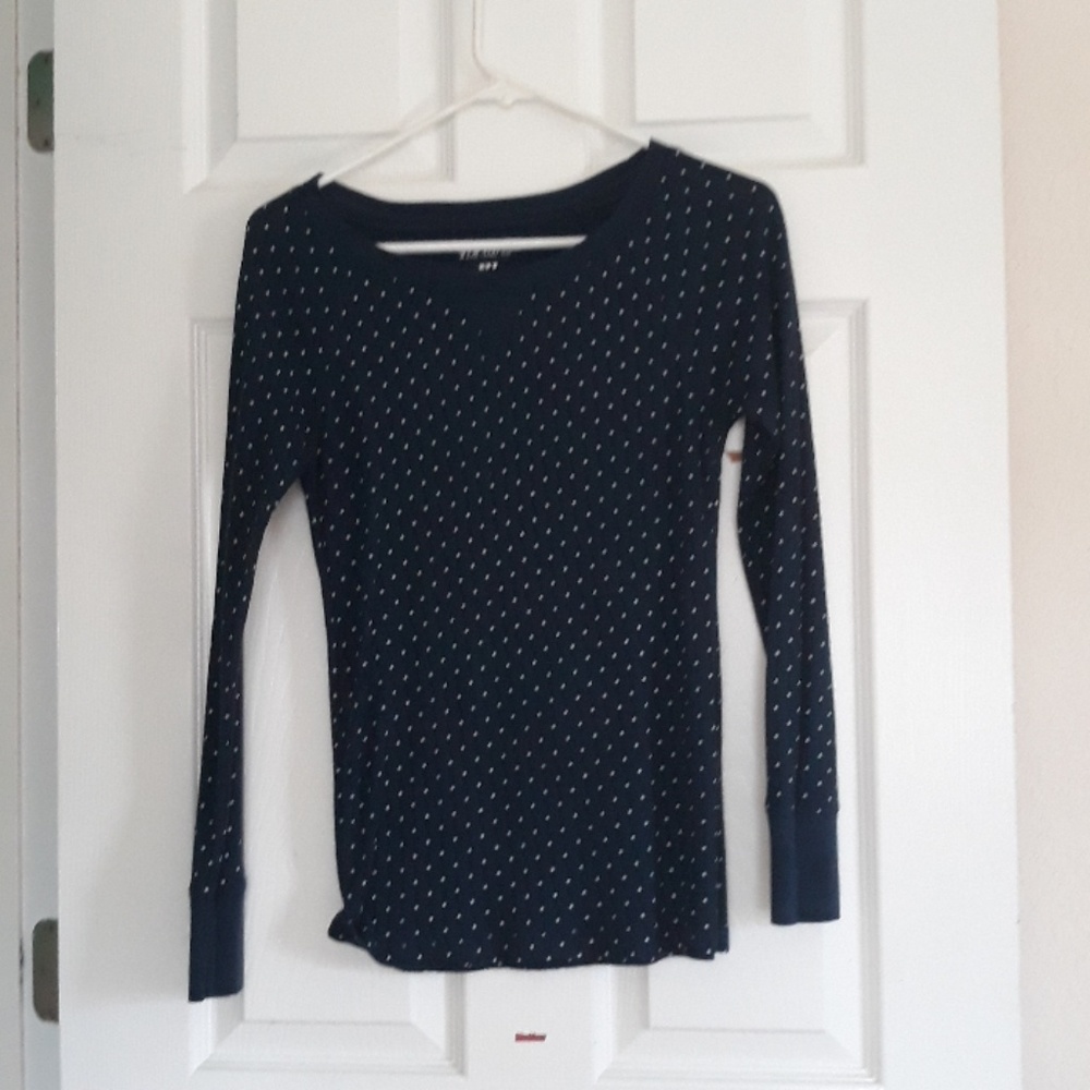 Long sleeve Polka-dot Navy Shirt
